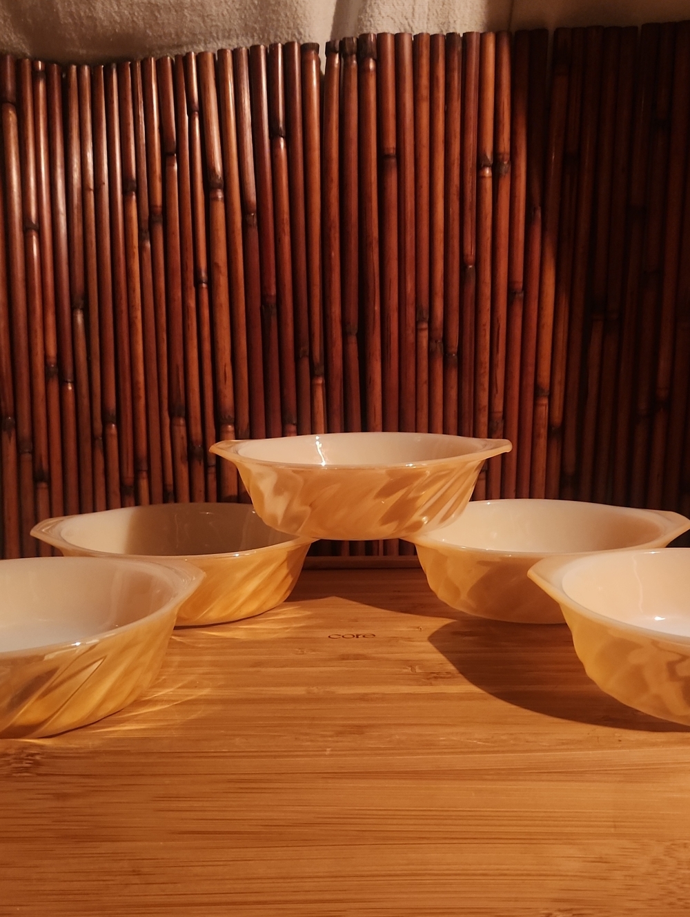 Fire-King Peach Lustre Set "5"